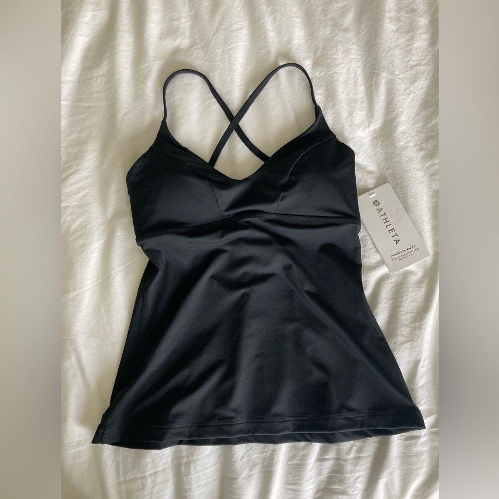 ATHLETA Black Triangle Tankini A-C Size SP NWT - Picture 4 of 7